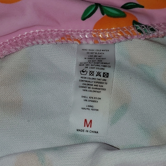 Pink 2PC Bandeau Bikini Off Shoulder High Waist Bathing suit - Picture 5 of 6